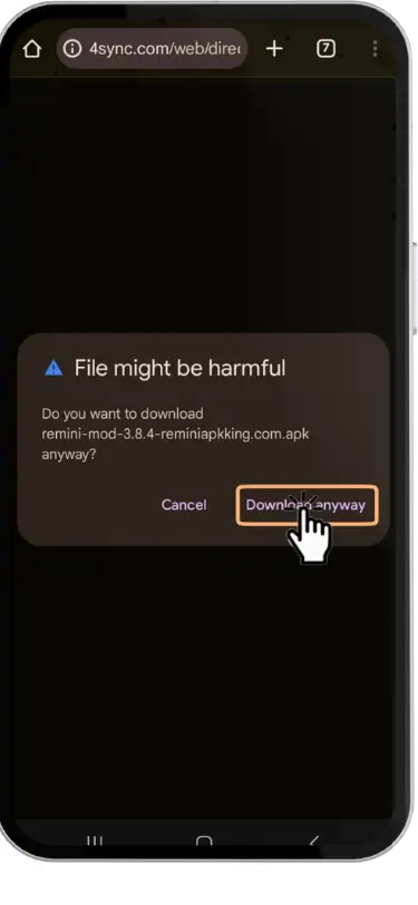 Step 2 Click on Download anyway