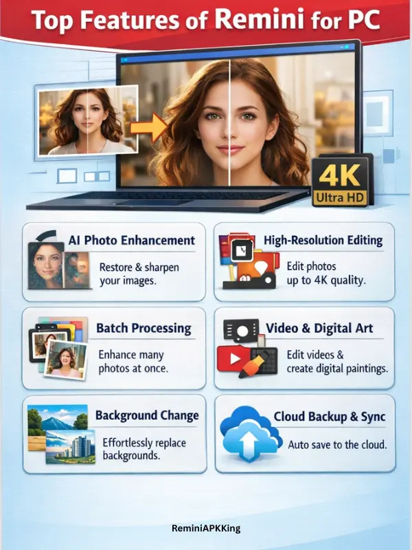 Remini for PC 4 PNGTop features of Remini for PC